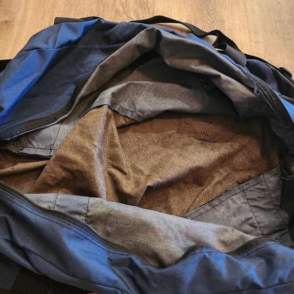 Vintage 1992 USA Jansport Blue Weekend Camping Duffle Bag Retro Lightweight - Picture 7 of 9